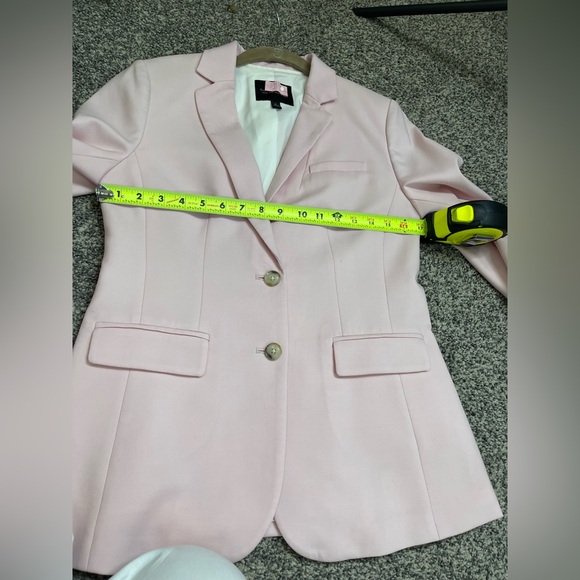 Banana Republic Powder Pink Long And Lean Wool Blazer 2 Single Breast Like new - Picture 10 of 13